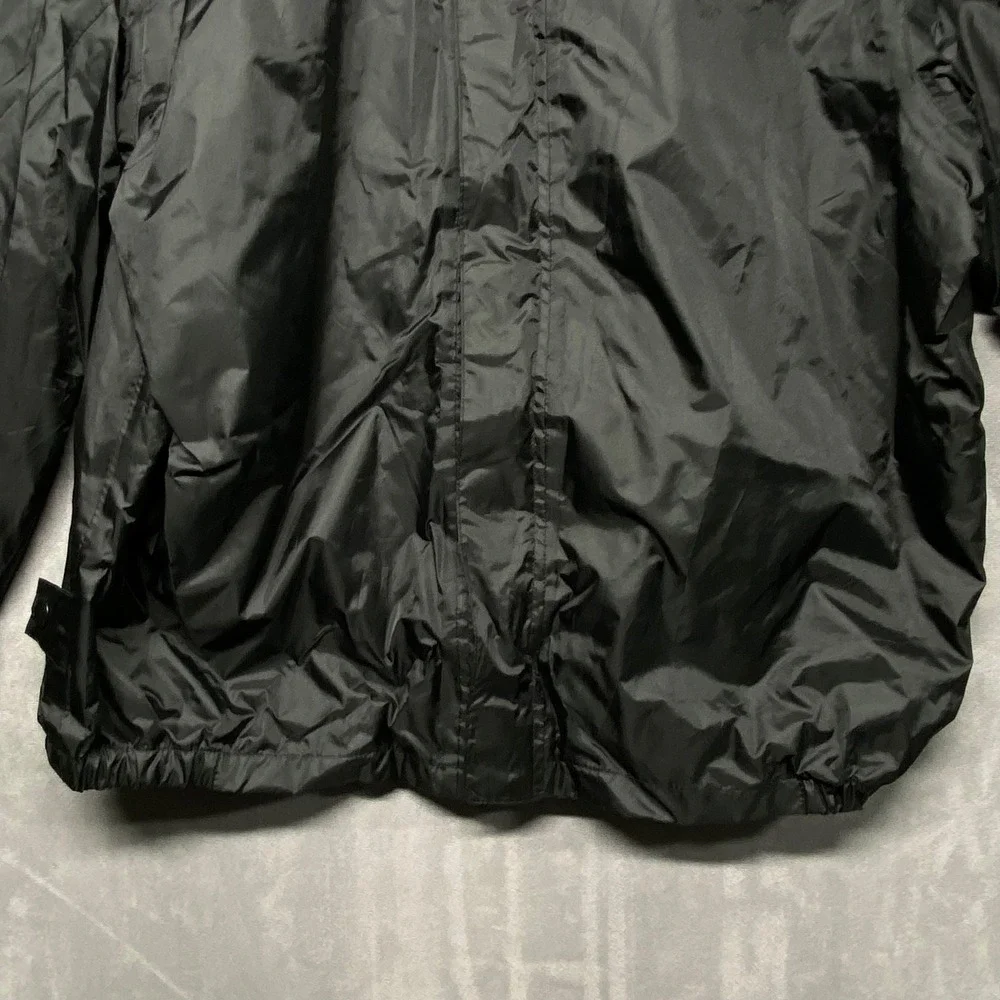Harley Davidson Jacket Black L‎ Full Zip Nylon Lightweight Windbreaker Riding